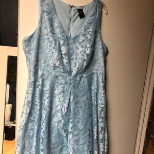 Blue Lacey fit and flare skater dress